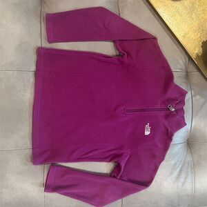 The North Face Girls' Purple 1/4 Zip Fleece Pullover Size 10-12